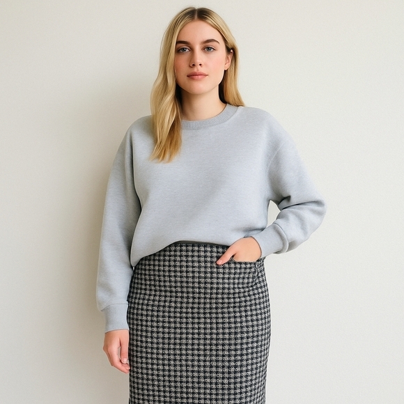 Tory Burch Houndstooth Wool Blend Sheath Skirt – Size 10 (EUC) - Picture 1 of 6